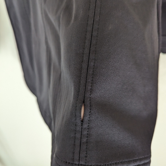 Athleta Black Soft Shell Midi Full Zip Rain Jacket Lined Medium - Picture 7 of 7